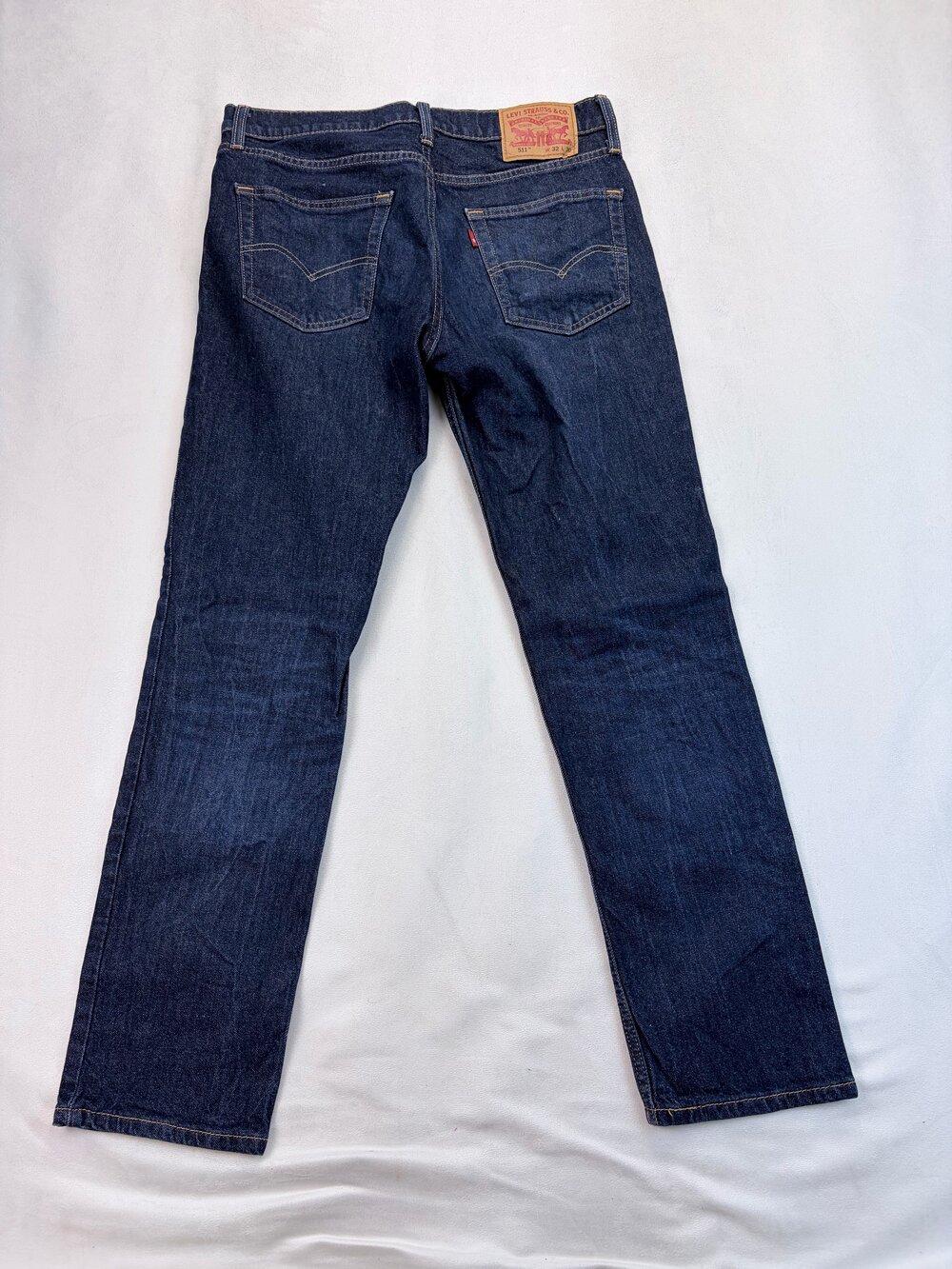 Levi's Men's Straight Jeans 32x30 Dark Indigo - Picture 3 of 13